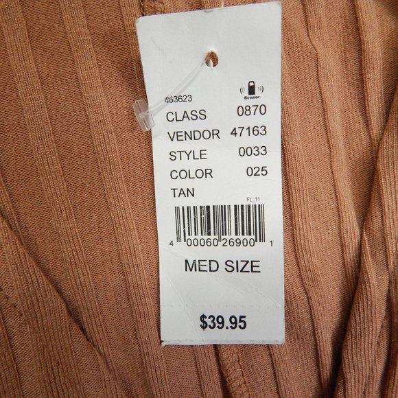 PacSun Womens Body Con Mock Turtleneck Midi Sleeveless Dress Tan Size M - Picture 5 of 9